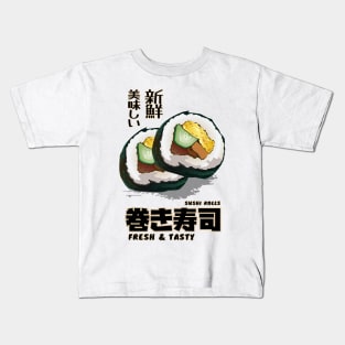 Sushi Roll Fresh and Tasty Kids T-Shirt